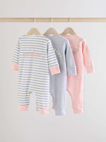 Комбинезон / Cлип для малышей Next E18-357, 3 шт., Розовый, Серый