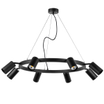 LR018378 Люстра RULLO 8х50W GU10 ЧЕРНЫЙ (571018+214437-8)