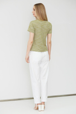 22525 Джемпер женский (зеленый меланж)