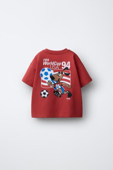 ZARA ФУТБОЛКА С ПРИНТОМ FIFA CLASSICS - FIFA WORLD CUP ™ 1998, КРАСНЫЙ