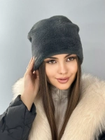 шапка зимняя пушистая из эко меха