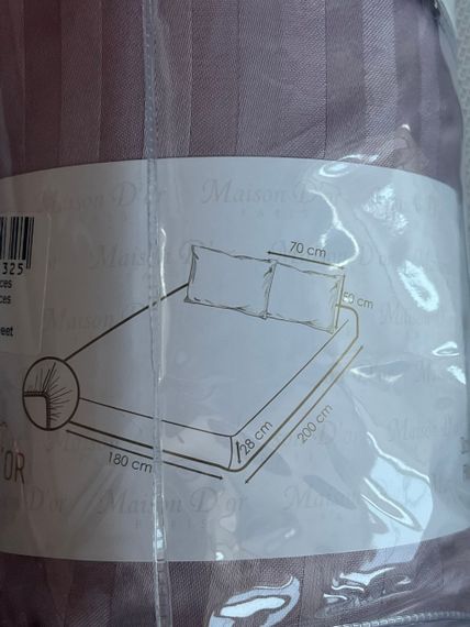 Простынь на резинке сатин 180х200 с наволочками 50х70-2шт SATEN FITTED Maison Dor Турция