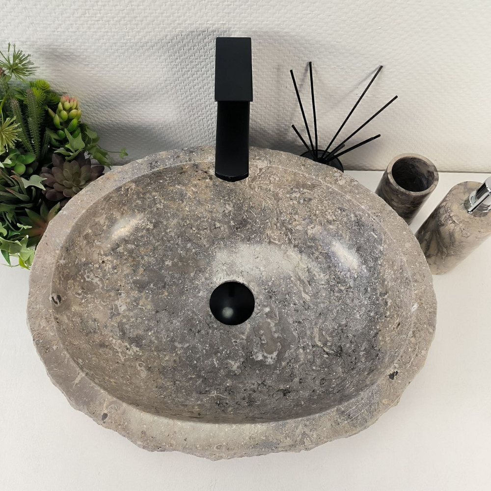 Раковина из мрамора Erozy Grey EM-64816 51*41*16 0188