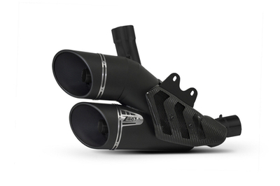 ZDU129S00SSRE5-B ZARD RACING BLACK STEEL EXHAUST SLIP-ON E5 (DVL 1260)