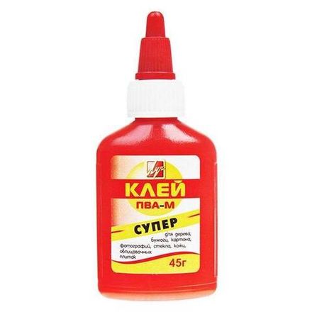 Клей ПВА-М 45г. Луч Супер, морозоустойчив, с дозатором