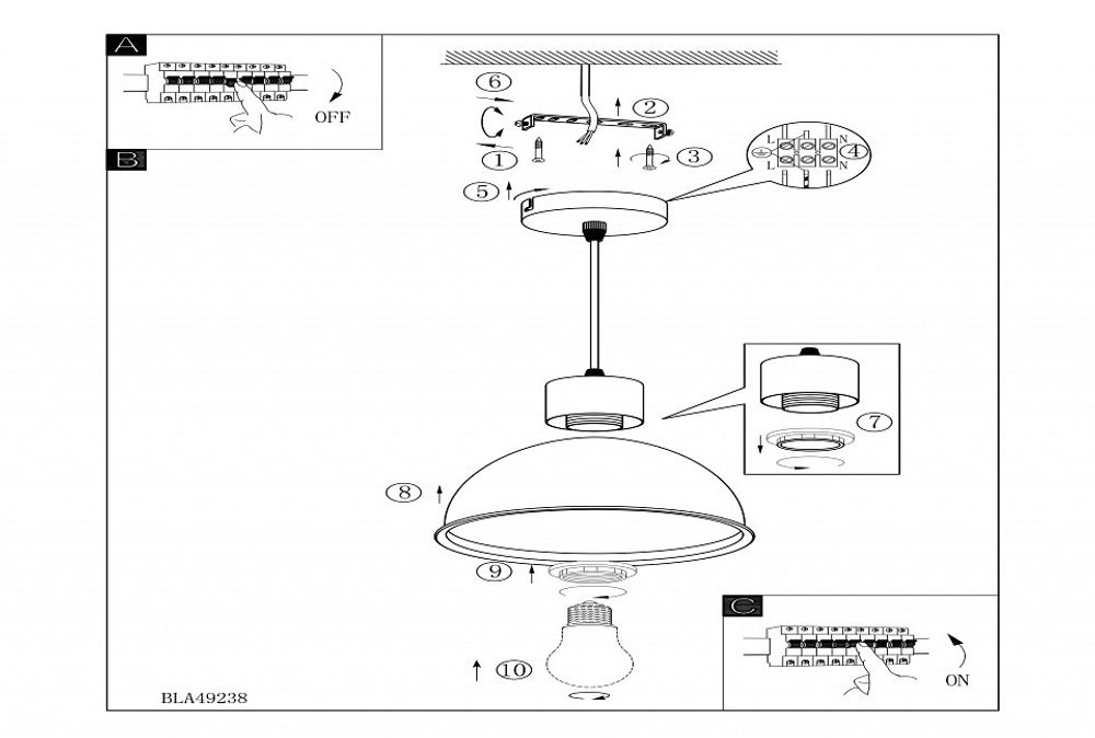 Подвесной светильник Eglo Truro 1 49238