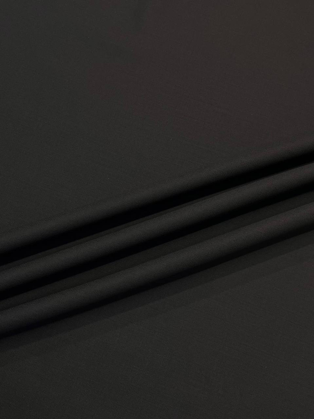 Шерсть с эластаном костюмно-плательная double face черная