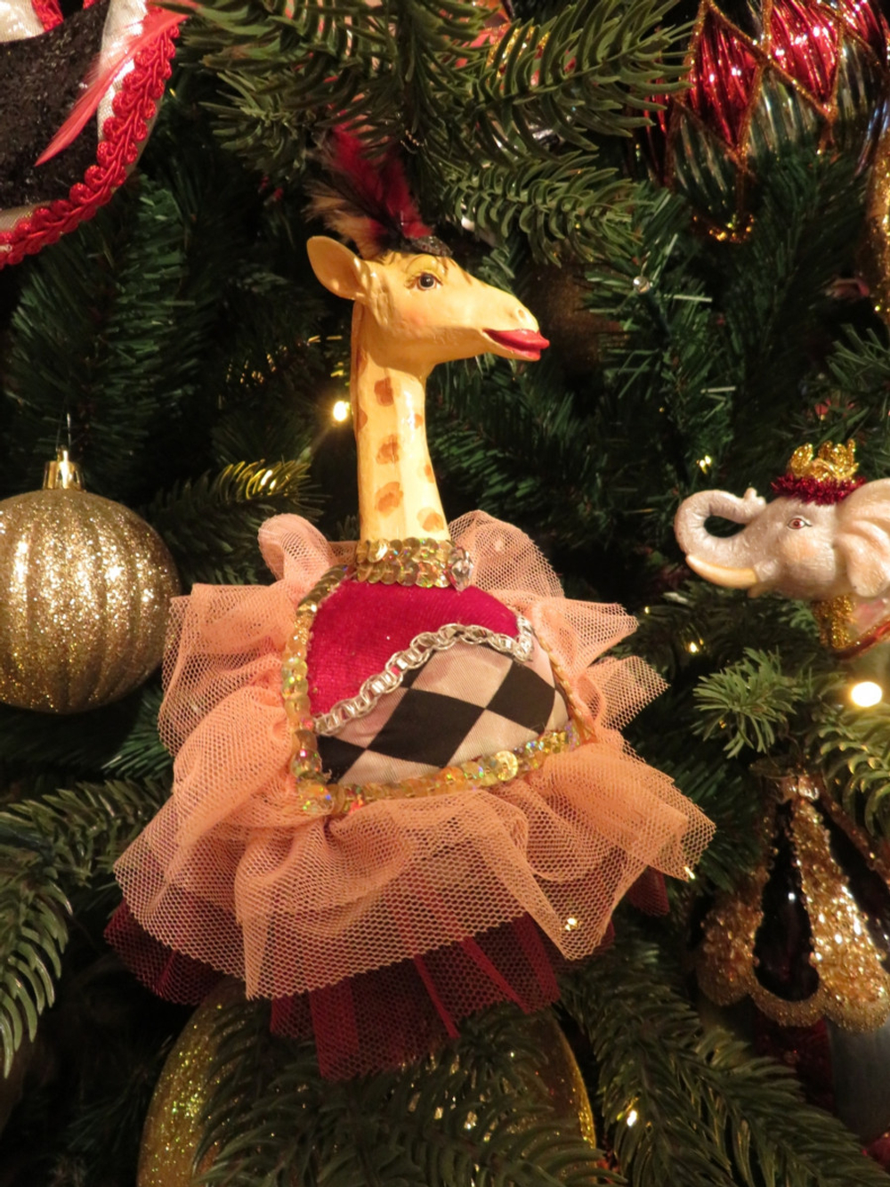 Подвеска 18х15см House of Seasons Жираф розовый