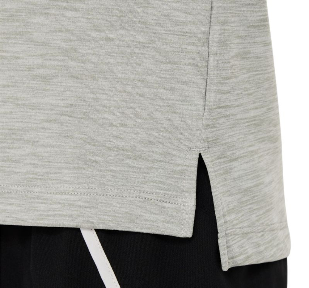 Футболка для девочки Nike Kids Dri-Fit Long Sleeve 1/2 Zip Top - dark grey heather/white
