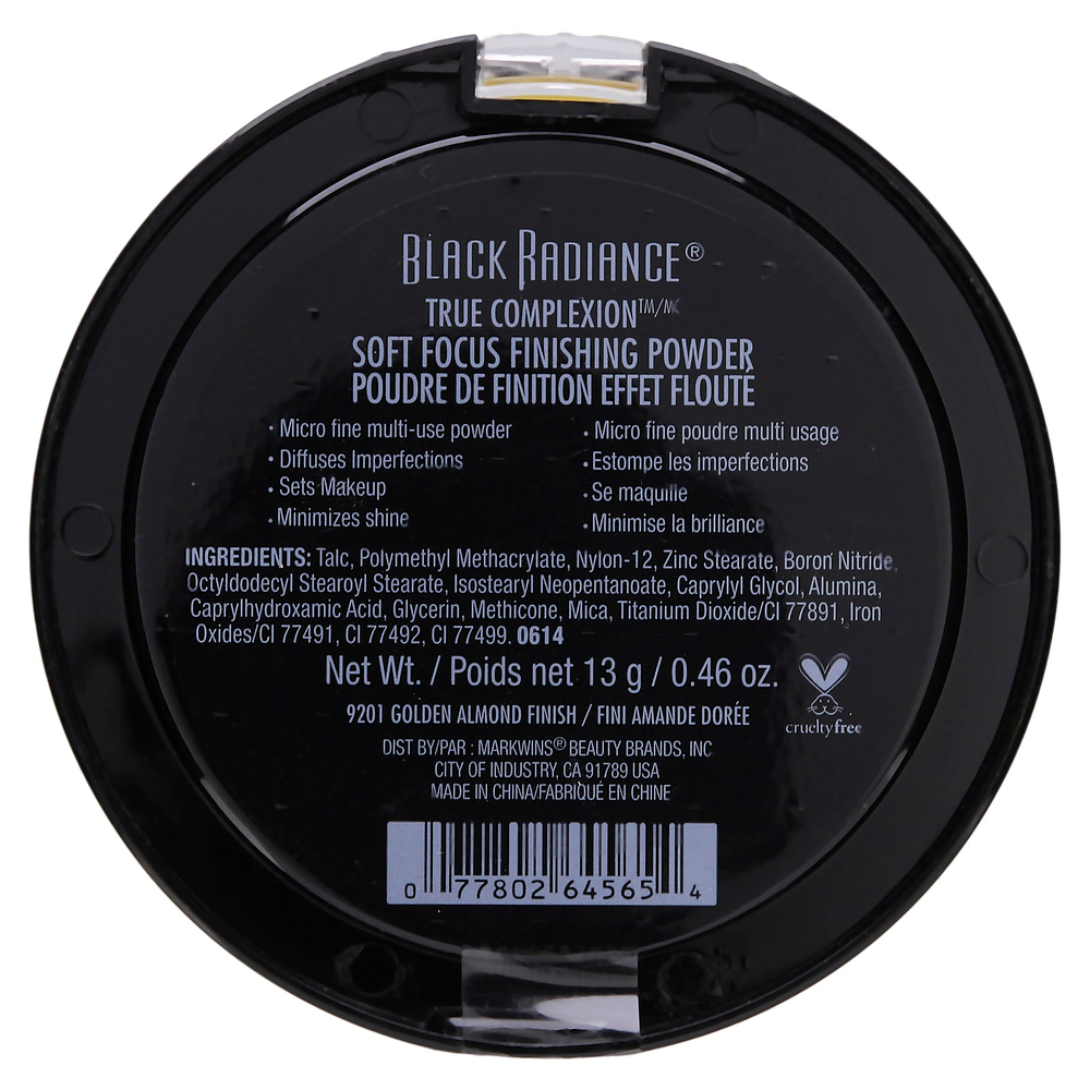 Black Radiance, True Complexion, пудра для мягкого фокуса, оттенок 9201 золотой миндаль, 13 г (0,46 унции)