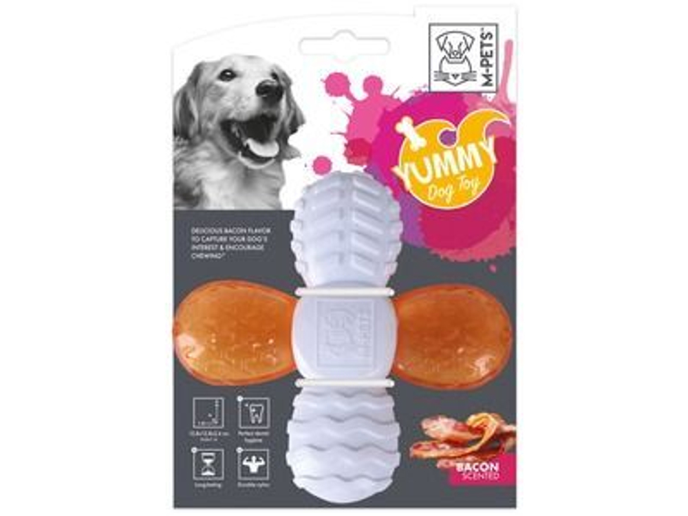 M-PETS Игрушка для собак Ямми, вкус бекона, нейлон 12,8х12,8х2,6 см