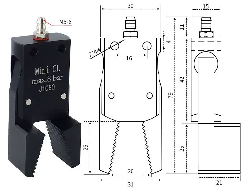 mini-C J1080CWL – Мини захват литника