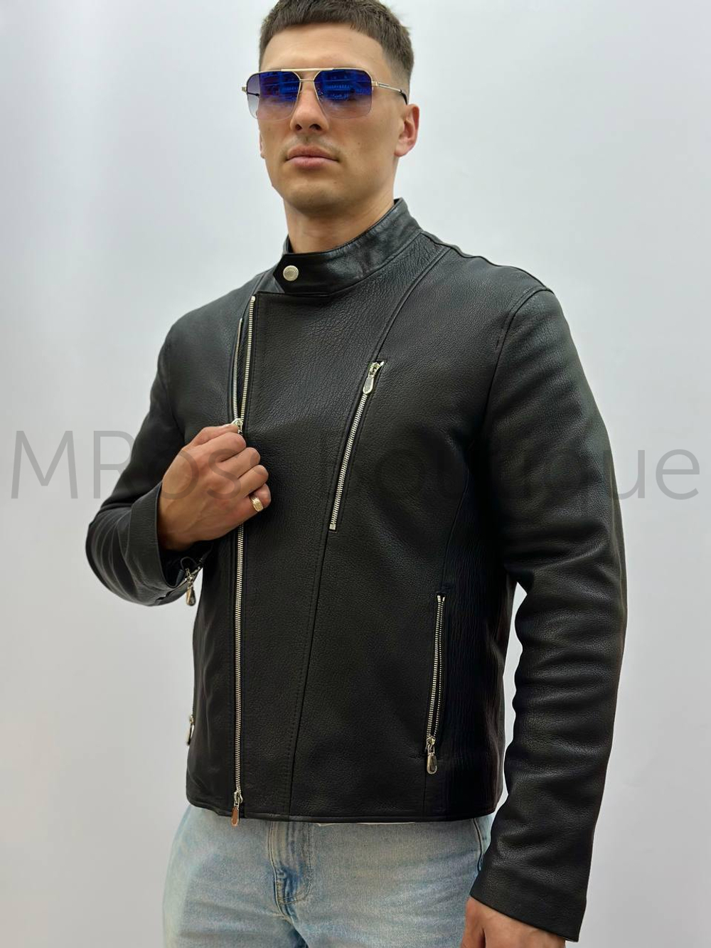 Кожаная косуха Brunello Cucinelli