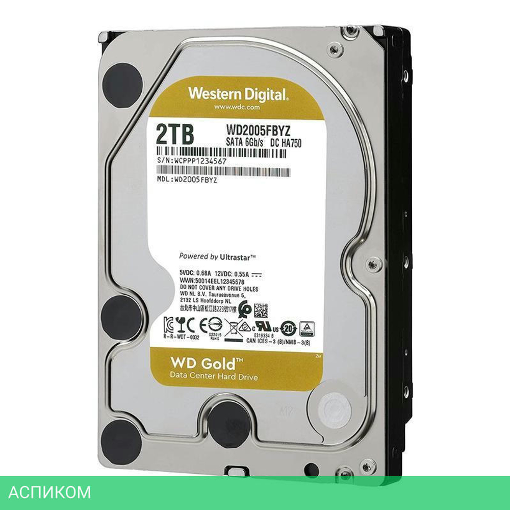 Жесткий диск WD Gold 2TB (WD2005FBYZ)