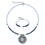 Колье Coeur de Lion Blue-Silver 2036/10-0717