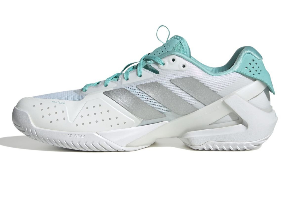 Женские теннисные кроссовки Adidas Adizero Ubersonic 5 W NM - cloud white/silver metallic/mint ton