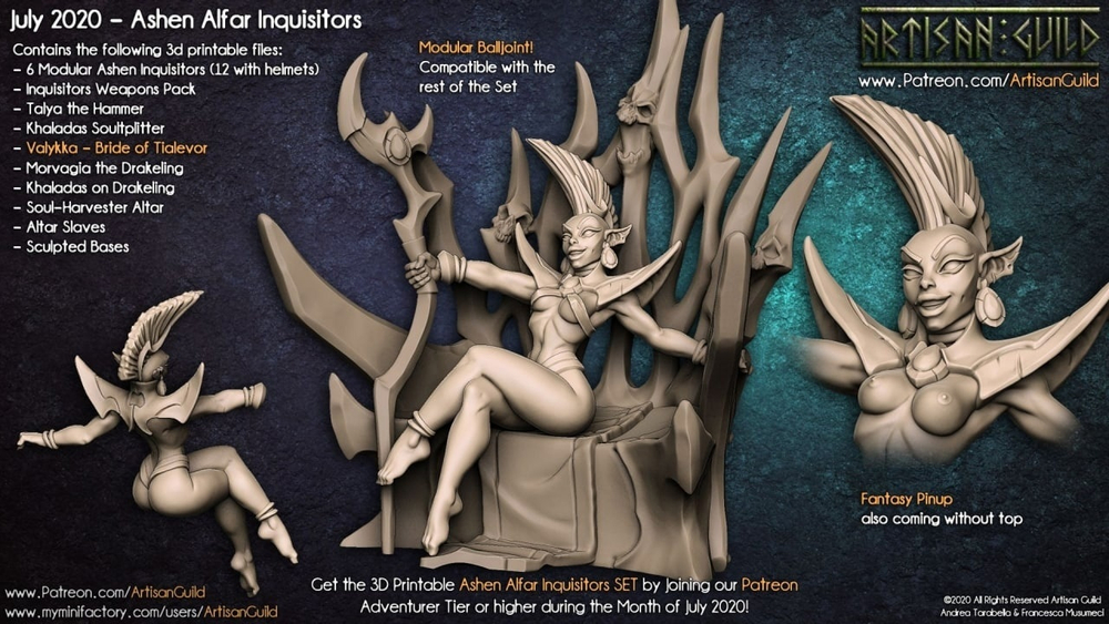 Dark Elve Princess on Throne