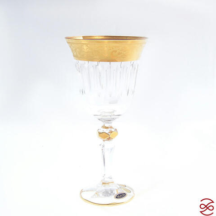 Набор бокалов для вина Bohemia Max Crystal Хрусталь с золотом 220мл (6 шт)
