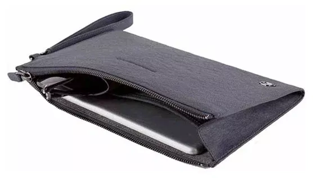 Клатч Piquadro Black Square/Ocean blue
