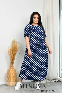Платье 1704-темно-синий Minova