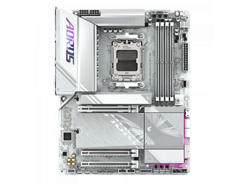 Материнская плата Gigabyte X870e Aorus Elite Wifi7 Ice, Socket AM5, AMD X870E, ATX, RTL