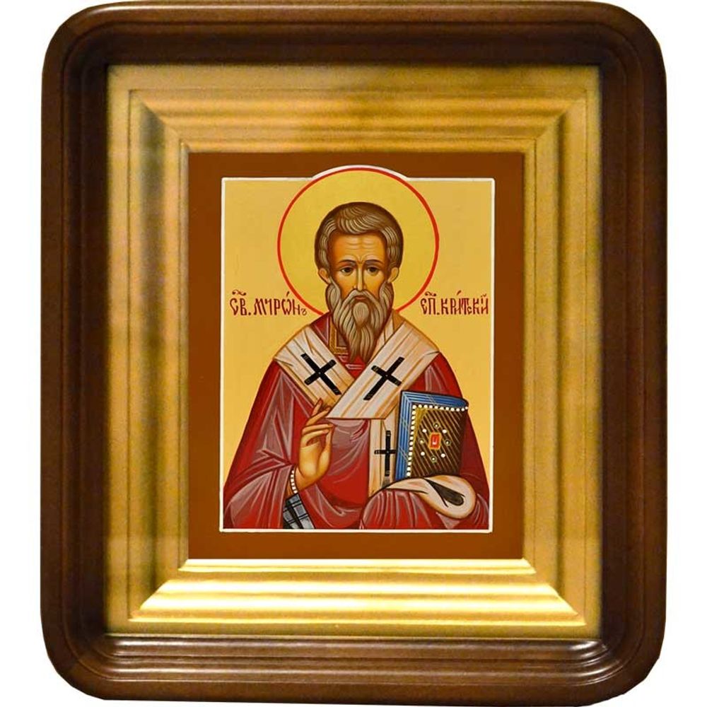 Мирон Критский. Рукописная икона на липовой доске.