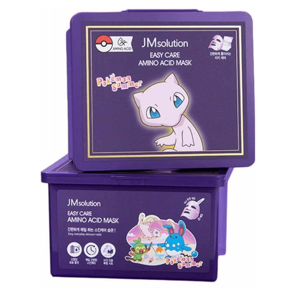 Набор тканевых масок с аминокислотами JMsolution Easy Care Amino Acid Mask Pokemon Summer