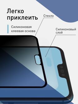 Набор стекол антишпион ROSCO для Honor 10;Honor 10 Premium оптом (арт. HW-H10-FSP-GLASS-SPY-SET2)