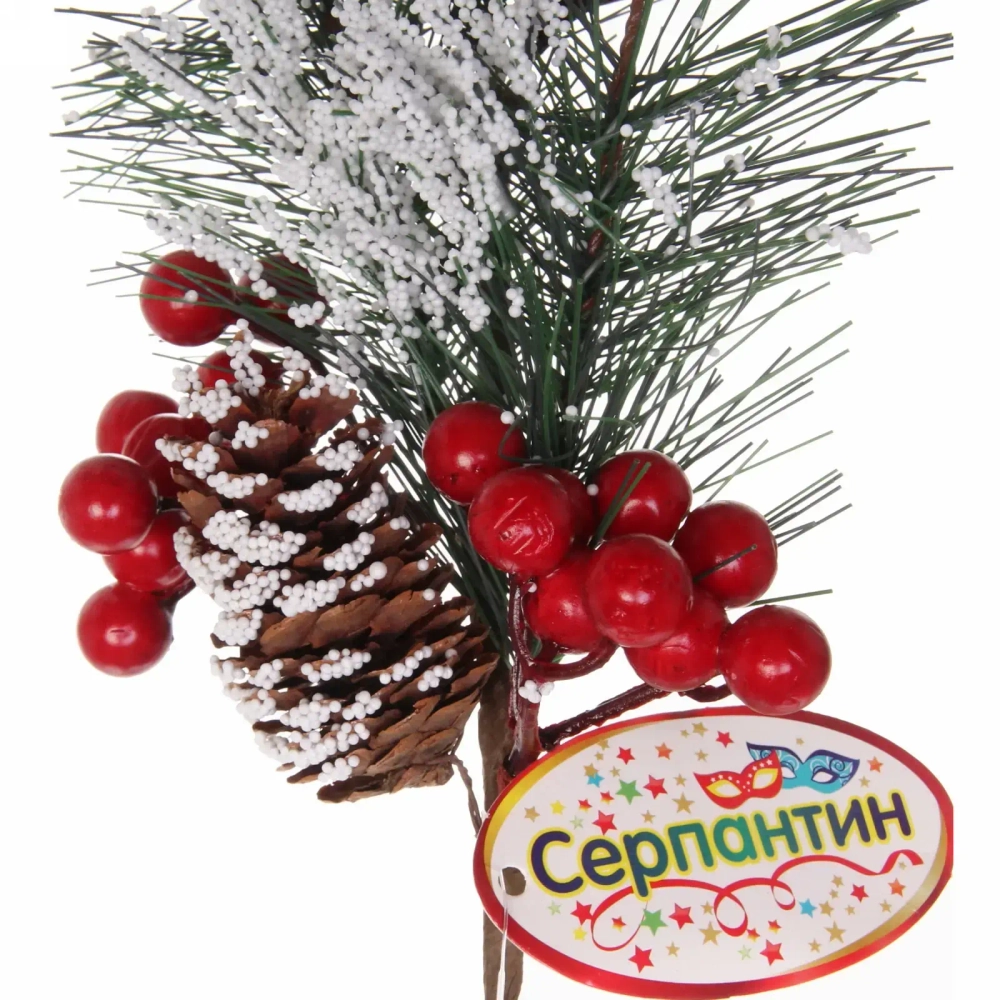 Ветка хвойная «Шишки в лесу», 40 см