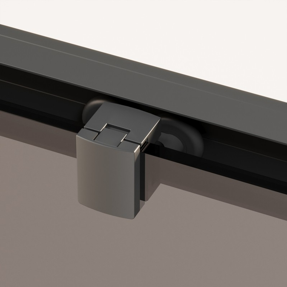 Дверь в нишу Ambassador Forsa 17022219ABB (130х200) черный,стекло тонированное,раздвижная,1 место