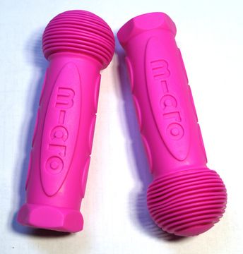 Резиновые ручки ярко-розовые
