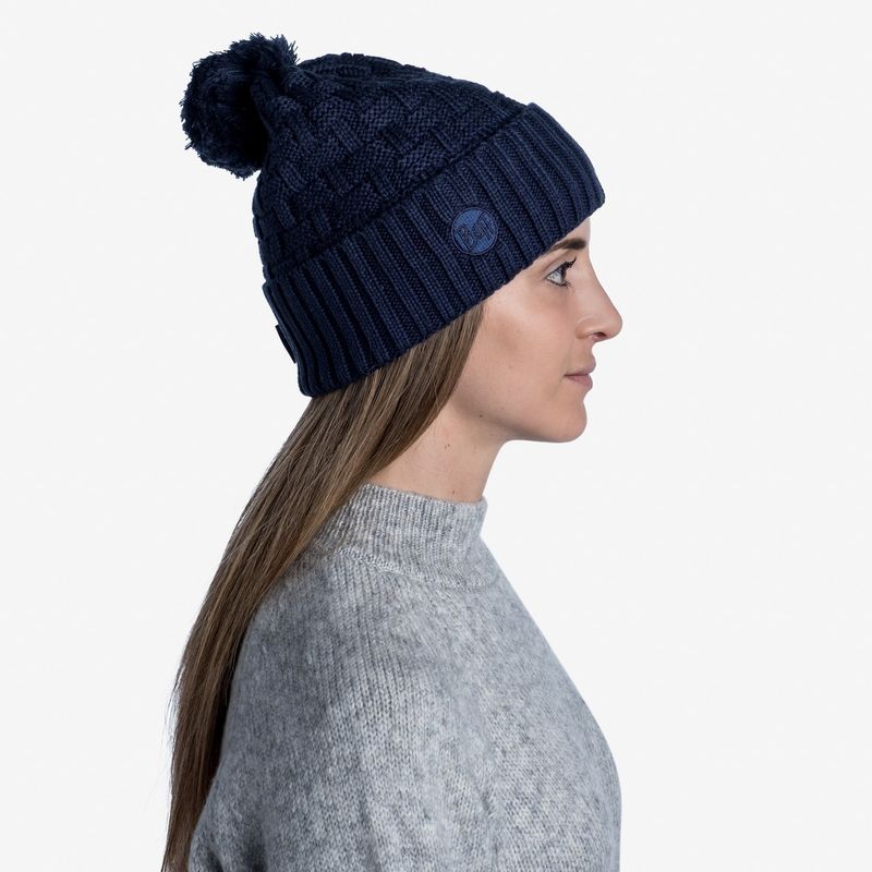 Шапка вязаная с флисом Buff Hat Knitted Polar Airon Night Blue Фото 2