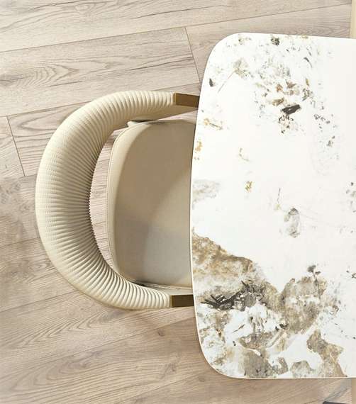 Стул MLL-B82, кремовая экокожа