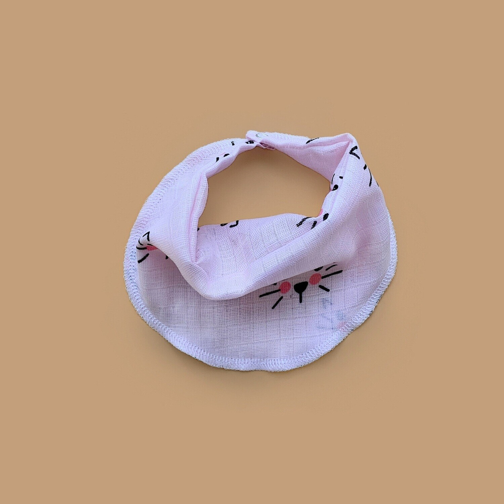 Муслиновый нагрудник Cat (pink)