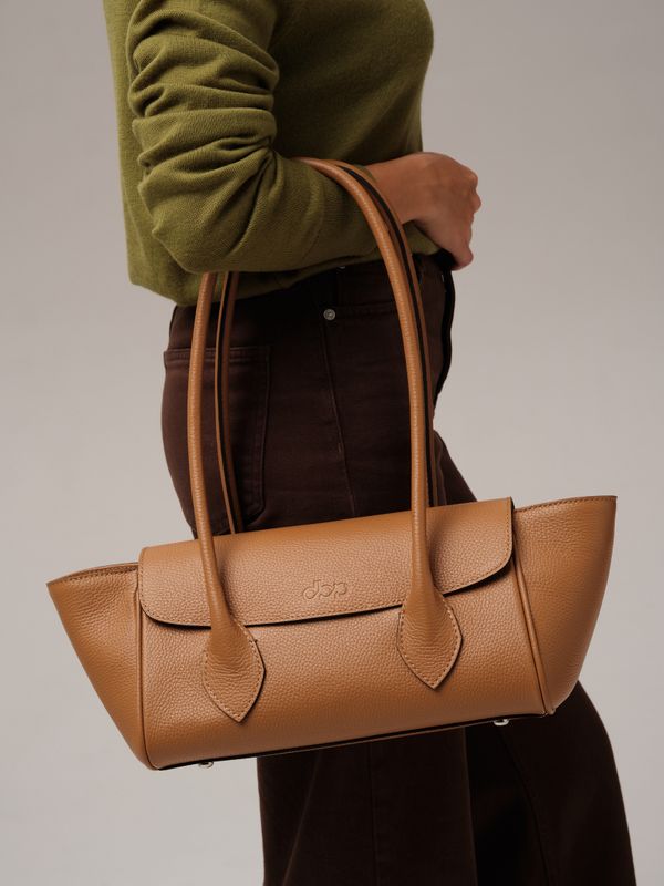 Кожаная сумка DBR 31341 оранжевый миндаль