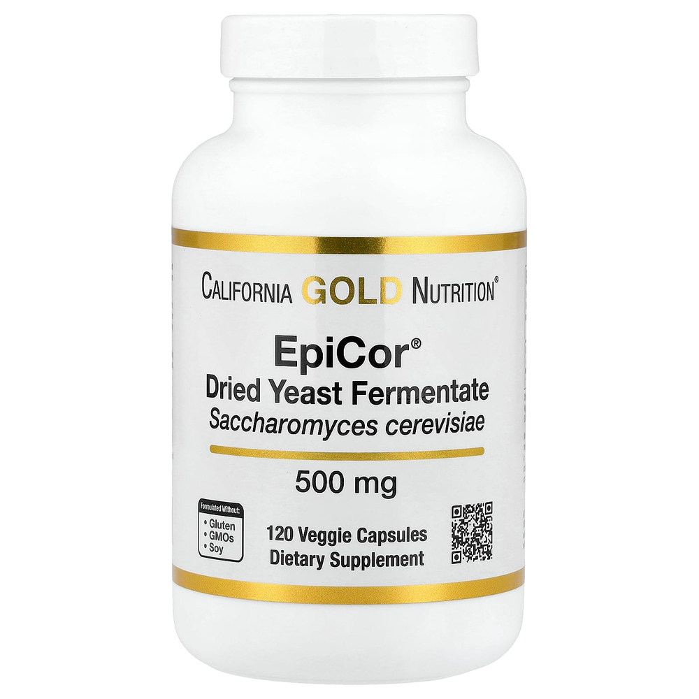 California Gold Nutrition, Epicor®, сухой дрожжевой ферментат, 500 мг, 120 растительных капсул