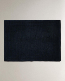 Zara Home - Нескользящий коврик для ванной из хлопка, синий, 50x70 см