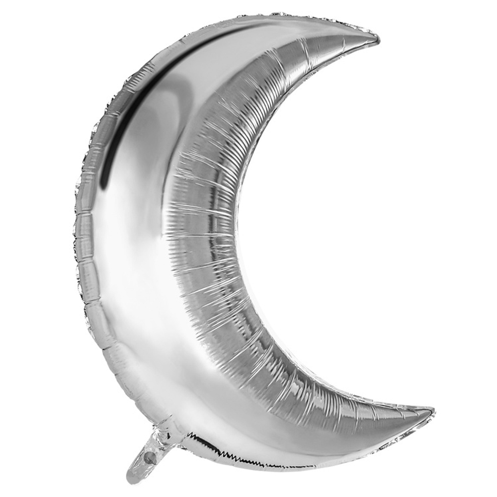 Шар фольгированный Полумесяц 81 см (Серебряный)