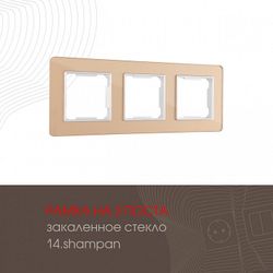 Рамка на 3 поста Arte Milano am-503.14 503.14-3.shampan