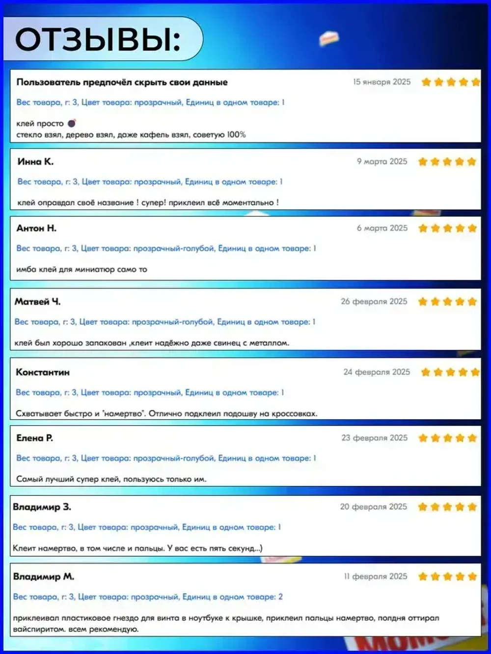 Клей Супер Момент Прозрачный Секундный 3 г