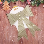 Бант на ёлку «Сияние» 16*21 см, Шампань