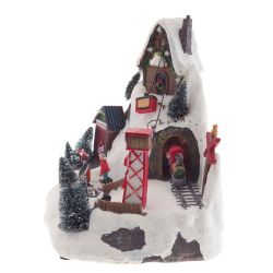 GAEM Фигурка декоративная "Рождество" (4 мелодии, подсвет, движ, 3xAA н/п, +USB), L30,5 W20 H24 см