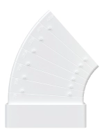 Колено разноугловое горизонтальное 55х110 511КРП ERA