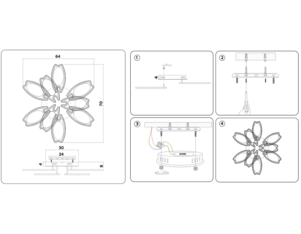 Ambrella Потолочный светодиодный светильник с пультом Original FA579
