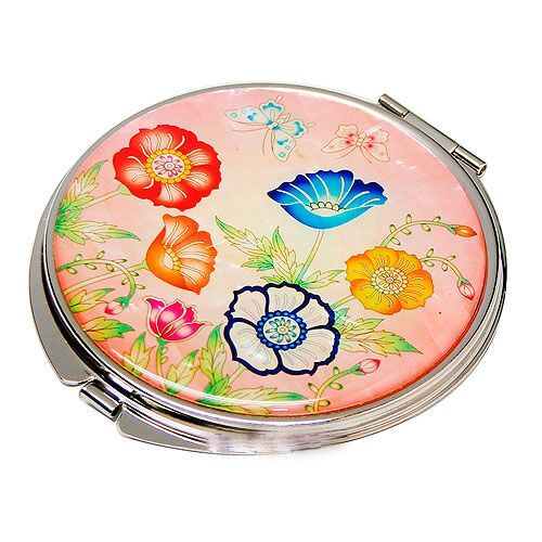 Зеркальце складное ручной работы Маки, Южная Корея 75мм