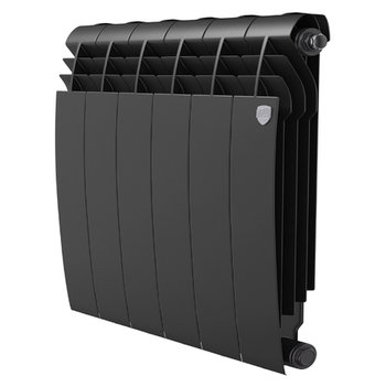 Радиатор биметаллический черный BiLiner 500 Noir 6 секций нижнее подключение