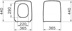 Подвесной Безободковый унитаз Vitra Metropole Rim-Ex (Витра Метрополь) с сиденьем Микролифт, Черный матовый (7672B083-0101 / 122-083-009)