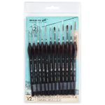 Кисти художественные набор 12 шт., синтетика, BRAUBERG ART CLASSIC, ЭРГОНОМИЧНЫЕ, 200951