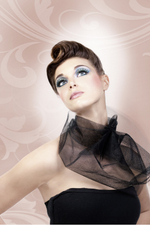 Пушистые черные ресницы с отдельными длинными ресничками (Цвет: черный)