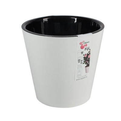 Горшок для цветов London D230 мм, 5л, с дренажной вставкой, белый